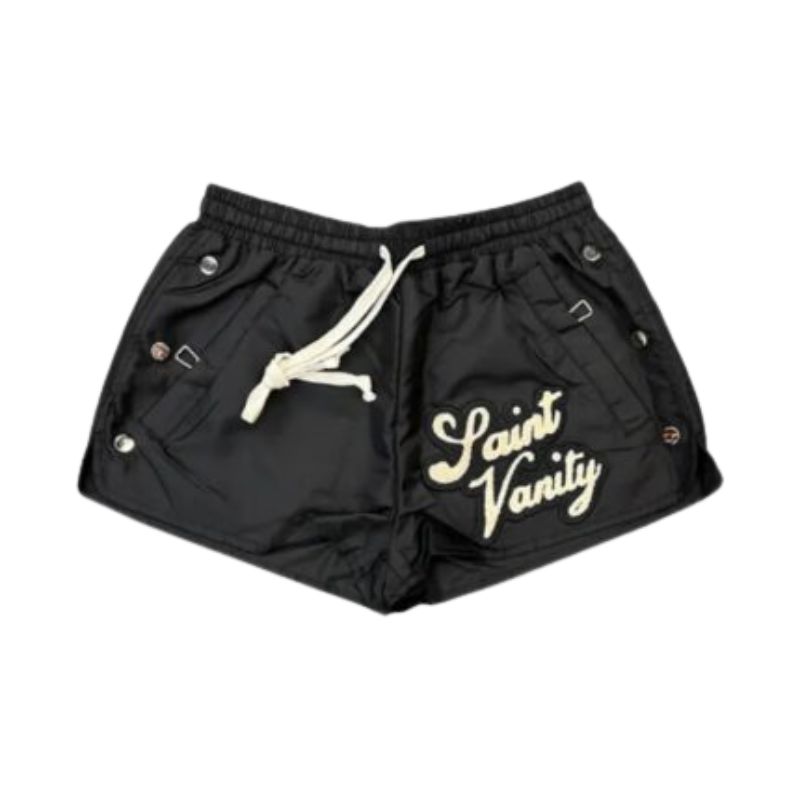 Black Saint Vanity Logo Nylon Shorts