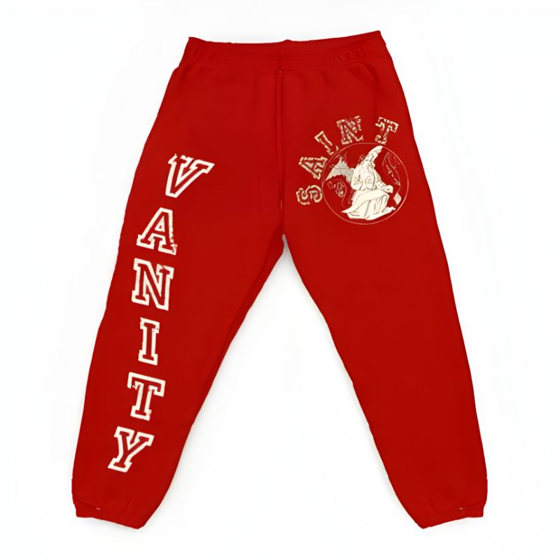 Red Saint Vanity Varsity Classic Logo Sweatpants Red Saint Vanity Varsity Classic Logo Sweatpants