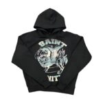 Saint Vanity Black Hoodie with Signature Logo