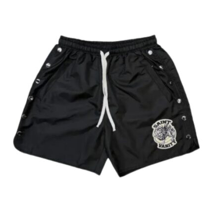Saint Vanity Black Nylon Shorts Classic Fit