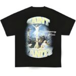 Saint Vanity Blurry Cross Black Graphic Tee