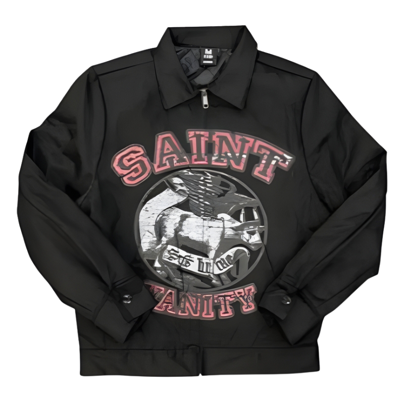 Saint Vanity Bull Work Black Graphic Jacket