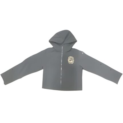 Saint Vanity Grey Nylon Hooded Zipper Jacket