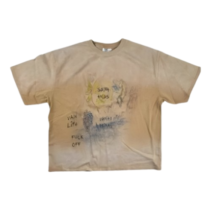 Beige Saint Vanity Graphic Fuck Off Tee