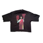 Saint Vanity Black Jesus Cropped Sweater Tee
