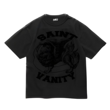 Saint Vanity Black Monochromatic Griffin Tee