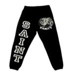 Saint Vanity Black Varsity Sweatpants Fit
