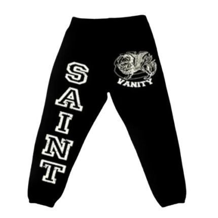 Saint Vanity Black Varsity Sweatpants Fit