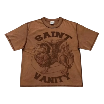 Saint Vanity Brown Classic Logo Griffin Tee