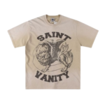 Saint Vanity Brown Griffin Cream Tee