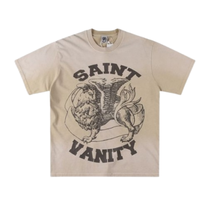 Saint Vanity Brown Griffin Cream Tee