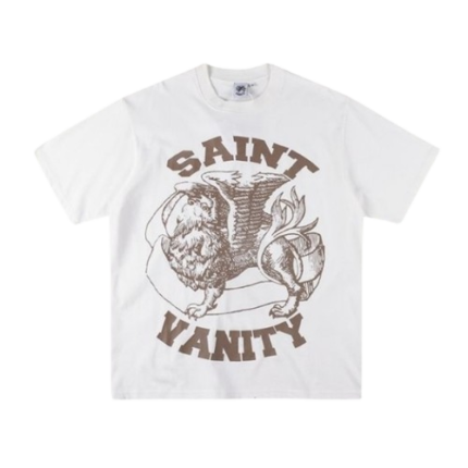 Saint Vanity Brown Griffin White Tee