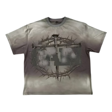 Saint Vanity Cross Grey Graphic Tee