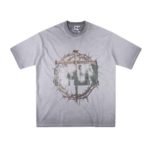 Saint Vanity Cross Light Grey Tee
