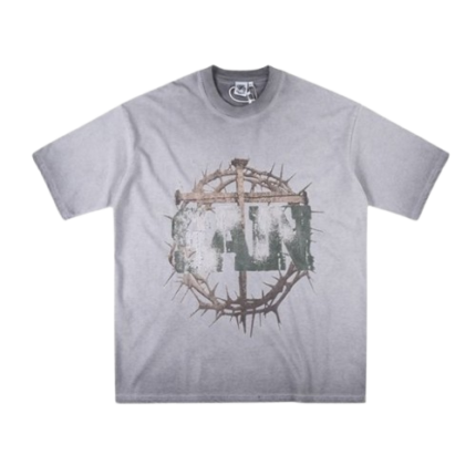 Saint Vanity Cross Light Grey Tee