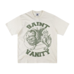 Saint Vanity Green Griffin White T-Shirt