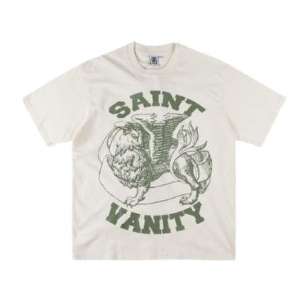 Saint Vanity Green Griffin White T-Shirt