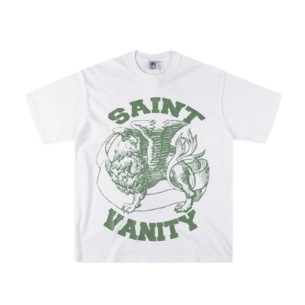 Saint Vanity Green Griffin White Tee