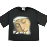 Saint Vanity Love Black Cropped Crewneck Tee
