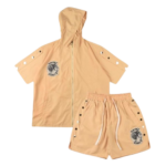 Saint Vanity Nylon Short Set Beige