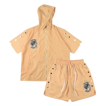 Saint Vanity Nylon Short Set Beige