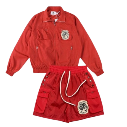 Saint Vanity Nylon Short Set Red
