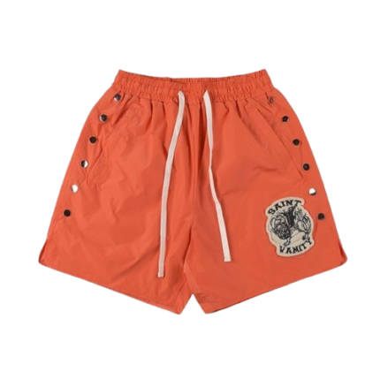 Saint Vanity Orange Nylon Shorts