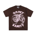 Saint Vanity Pink Griffin Brown T-Shirt