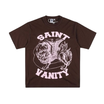 Saint Vanity Pink Griffin Brown T-Shirt