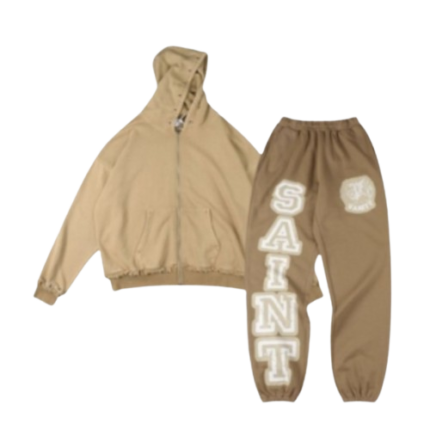Saint Vanity SAINT Casual Hoodie Set Beige