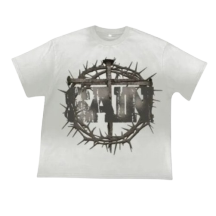 Saint Vanity Saint Light Grey Graphic Tee