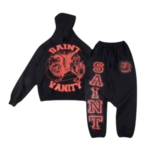 Saint Vanity Signature Hoodie Jogger Suit Black Red