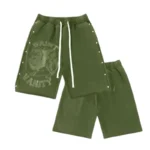 Saint Vanity Snap Shorts Green