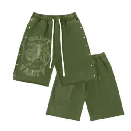 Saint Vanity Snap Shorts Green