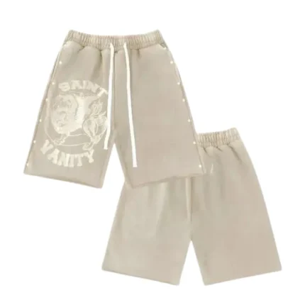 Saint Vanity Snap Shorts Grey