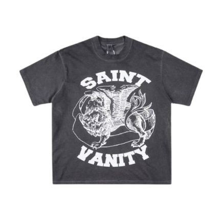 Saint Vanity White Griffin Dark Grey T-Shirt