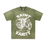 Saint Vanity White Griffin Washed Olive T-Shirt